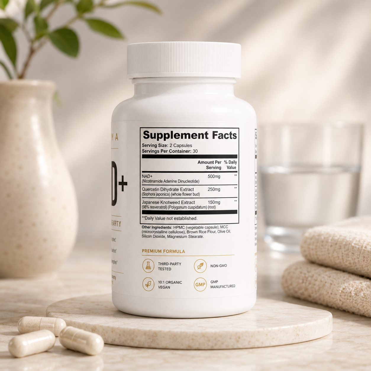 Daily Longevity Essentials - with NMN + NAD+ Booster + 8 Active Ingredients